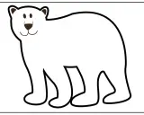 Niedźwiedź polarny do druku, gotowy do pokolorowania. Wyobraź sobie, jak ten biały olbrzym przemierza śnieżne pustkowia!