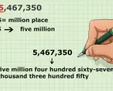 Jak się pisze 6? Na przykładzie liczby 5,467,350 widać, że 5 to milion, czyli pięć milionów.