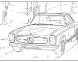 Klasyczna kolorowanka mercedes do pokolorowania. Czekam na Twoje barwy!