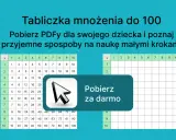 Tabliczka mnożenia do 100, idealna do nauki. Pobierz PDFy i poznaj przyjemne sposoby na naukę małymi krokami.